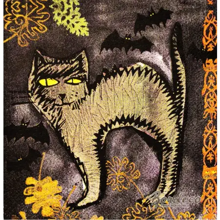 Serwetka do decoupage kot nocą 25x25 IHR