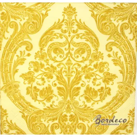 Serwetka do decoupage ornament złoty wzór 33x33 IHR Unikat