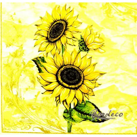 Serwetka do decoupage bukiet słoneczników 33x33 MAKI Unikat