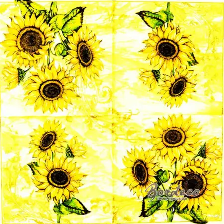 Serwetka do decoupage bukiet słoneczników 33x33 MAKI Unikat