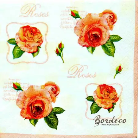 Serwetka do decoupage różyczki 33x33 MAKI Unikat