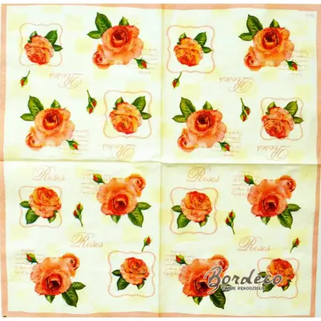 Serwetka do decoupage różyczki 33x33 MAKI Unikat
