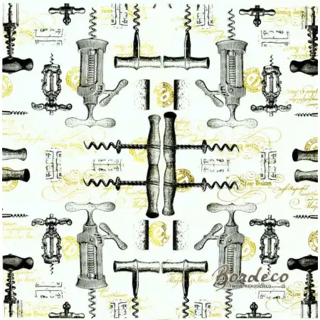 Serwetka do decoupage otwieracze do butelek,korkociągi w różnym stylu 25x25 PPD Unikat