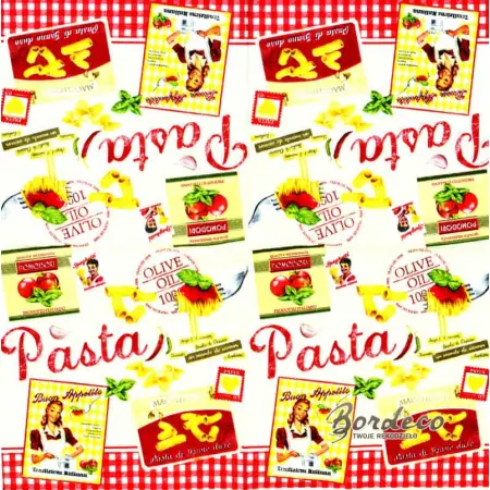 Serwetka do decoupage Pasta, makaron, vintage 33x33 R2S Unikat