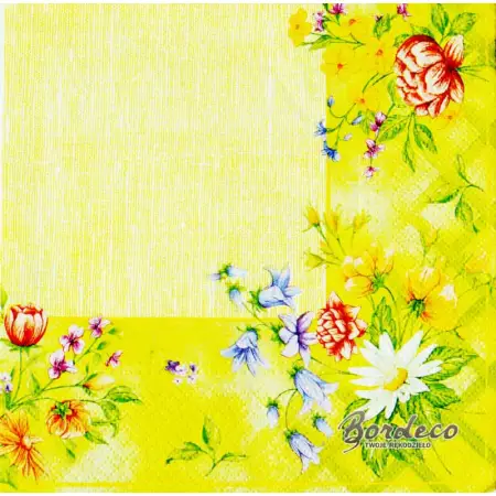 Serwetka do decoupage bukieciki polnych kwiatów 33x33 TETEaTETE Unikat