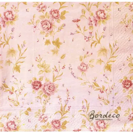 Serwetka decoupage tapeta w drobne różyczki 33x33 VICTORA'S Unikat