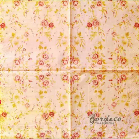 Serwetka decoupage tapeta w drobne różyczki 33x33 VICTORA'S Unikat