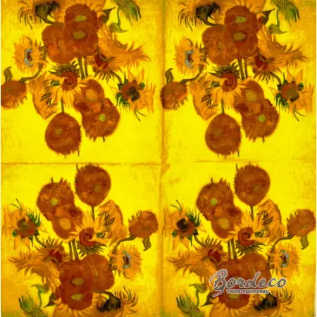 Serwetka do decoupage  Słoneczniki van Gogh 33x33 Ambiente Unikat