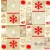 Serwetka do decoupage beżowo-czerwony patchwork 33x33 AHA Unikat
