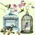 Serwetka do decoupage ozdobne klatki z ptakami 33x33 IHR Unikat